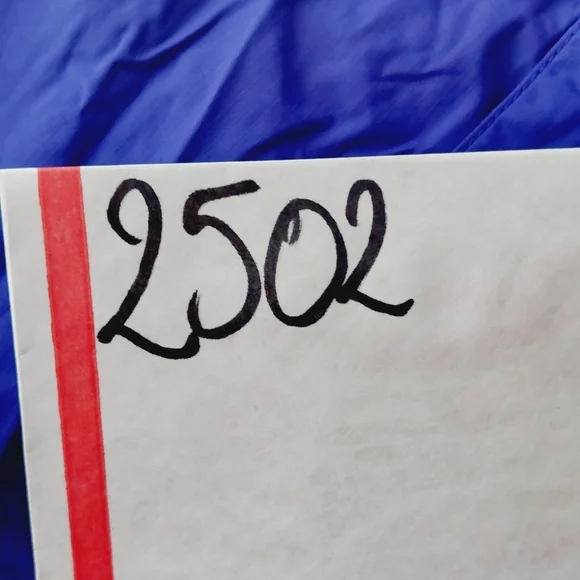 The North Face Blue White Hooded Rain Jacket P2502 - Picture 10 of 10